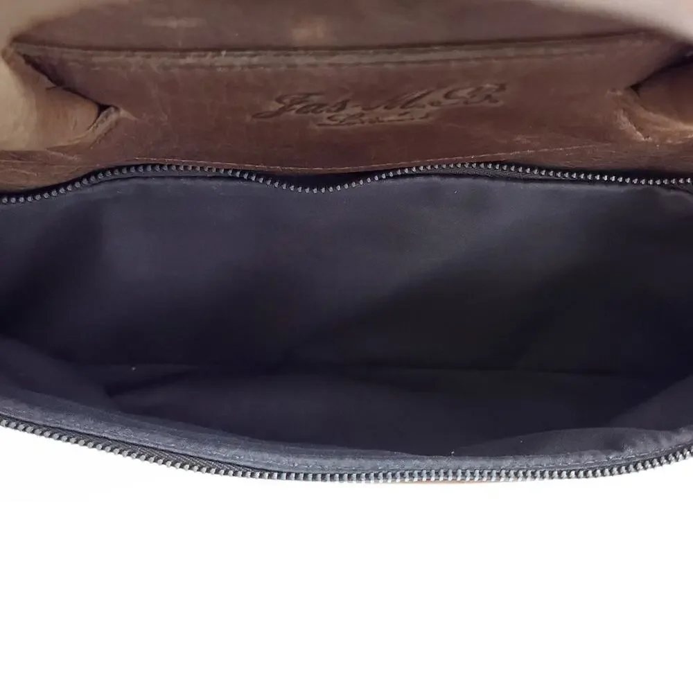 JAS MB London Medium Wings Traveler Bag leather shoulder brown satchel purse